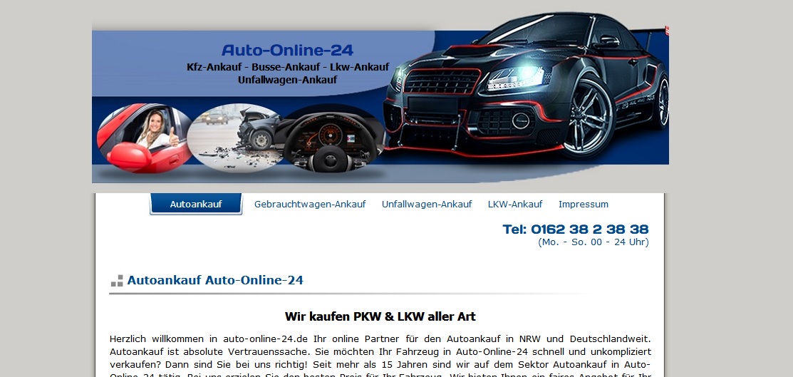 auto online24 webseite - Auto Export Holzwickede