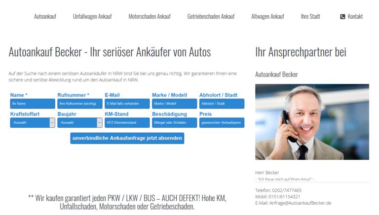 Autoankauf Becker – Wir kaufen Ihren Gebrauchtwagen!