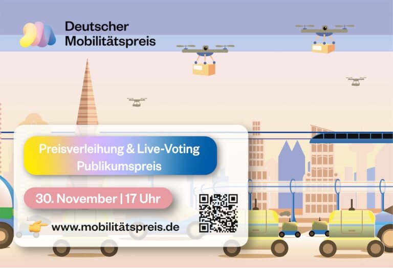 Der Deutsche Mobilitätspreis 2023: Countdown zur Preisverleihung und Live-Voting