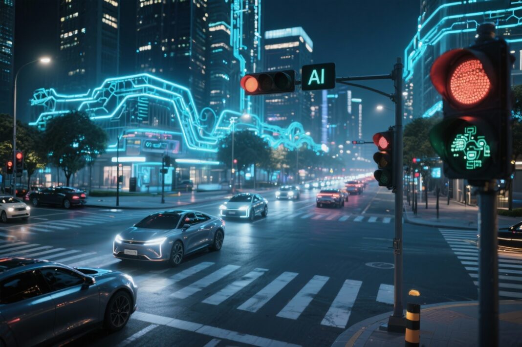 kuenstliche-intelligenz-strassenverkehr-ampeln-autos-v2x-smart-city